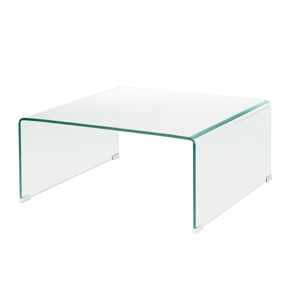 Bent Glass Square Coffee Table