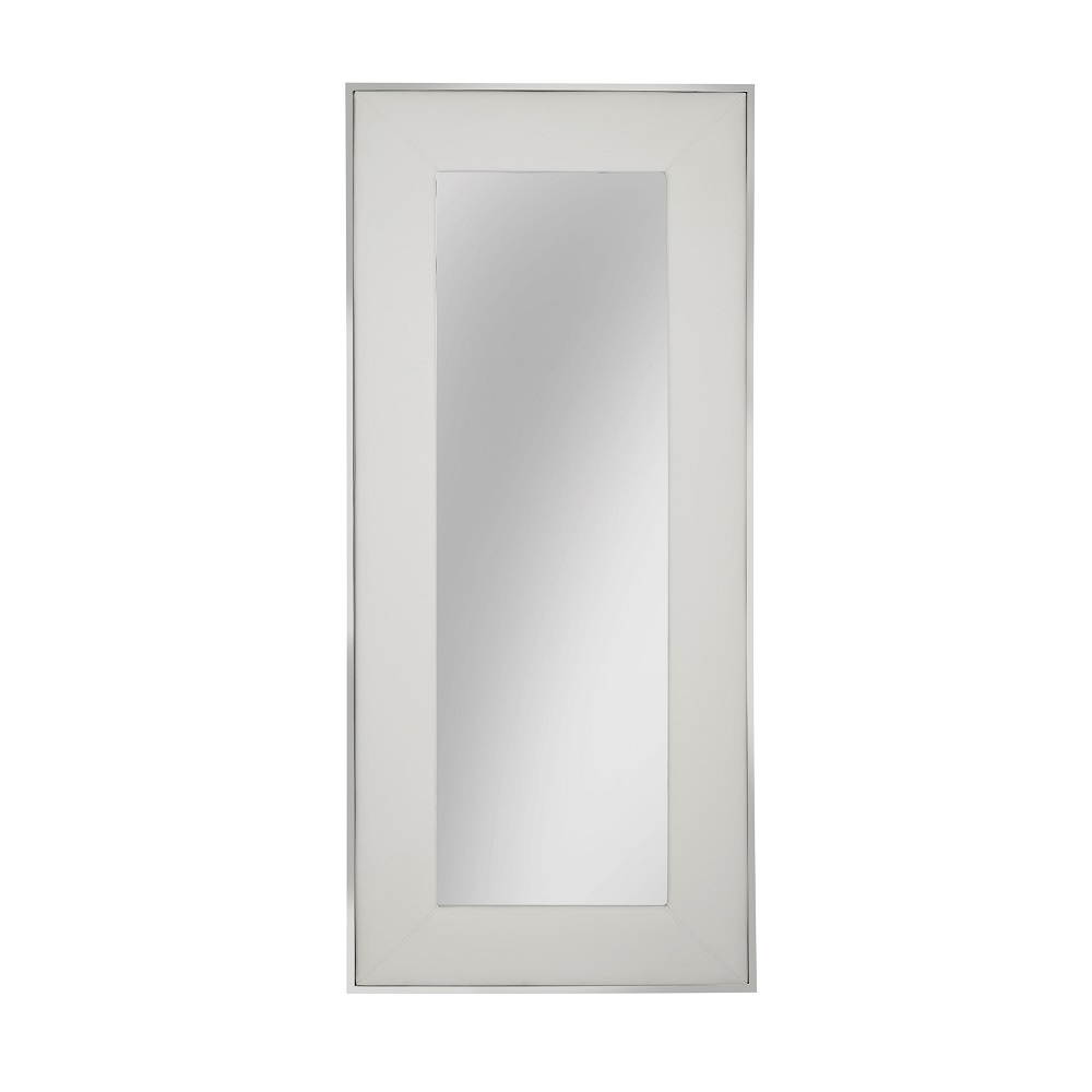 Elaganza White Leatherette Mirror