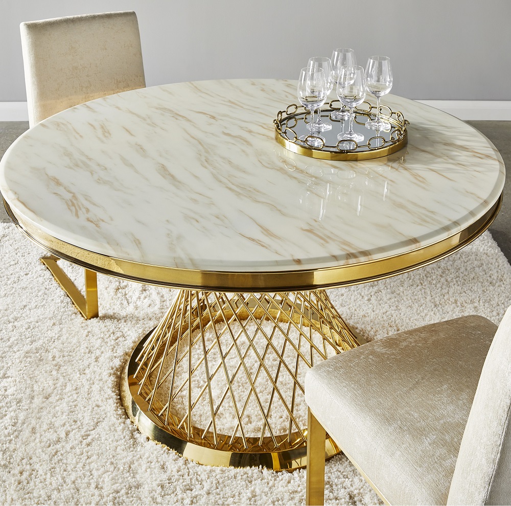 Bailey Gold Dining Table 