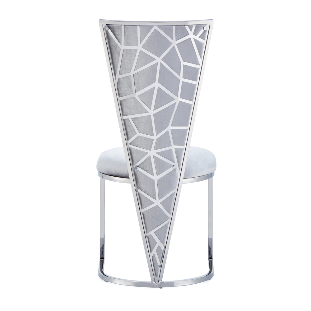 Turin Chair: Grey Velvet