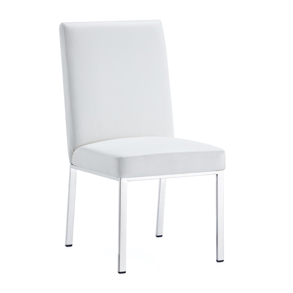 RILEY CHAIR: White Leatherette