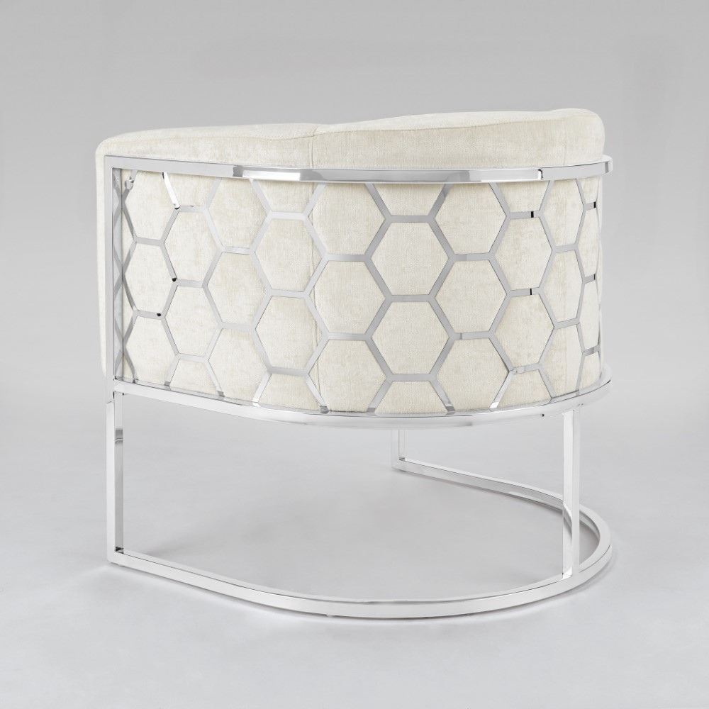 Honeycomb Chair:  Ivory Linen
