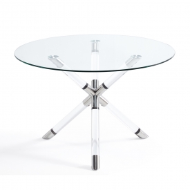 PALOMA DINING TABLE: SILVER